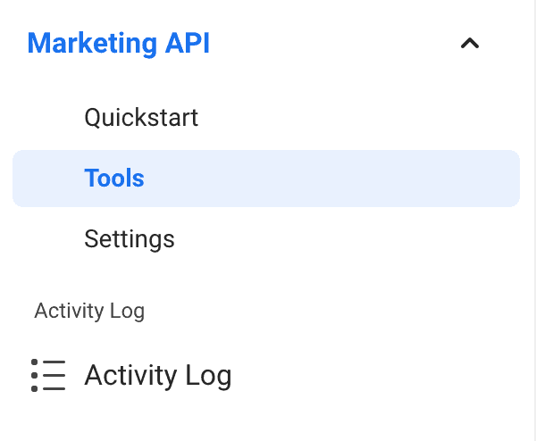 Marketing API tools